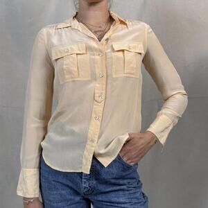 J.Crew 100% Silk Button-Up Blouse